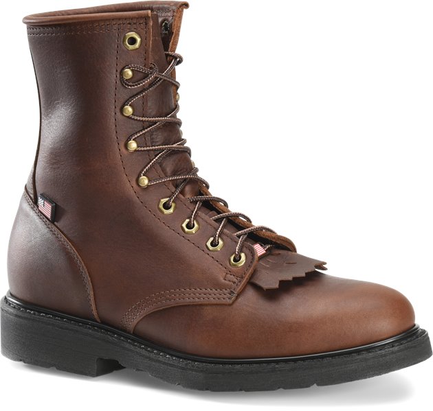 Double H Boot 8 Inch Work Lacer in Walnut Double H Boot Mens